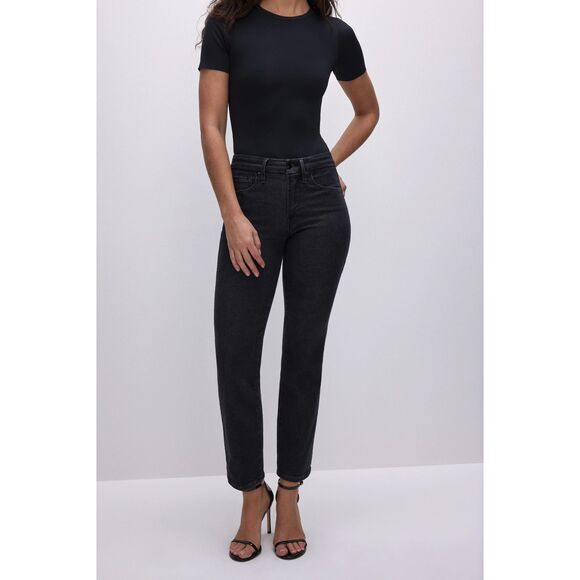 NWT Good American Good Legs Straight Jeans in Black size 6 - Picture 11 of 13